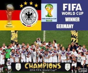 Puzzle Γερμανία, ο παγκόσμιος πρωταθλητής. Βραζιλία 2014 Παγκόσμιο Κύπελλο ποδοσφαίρου
